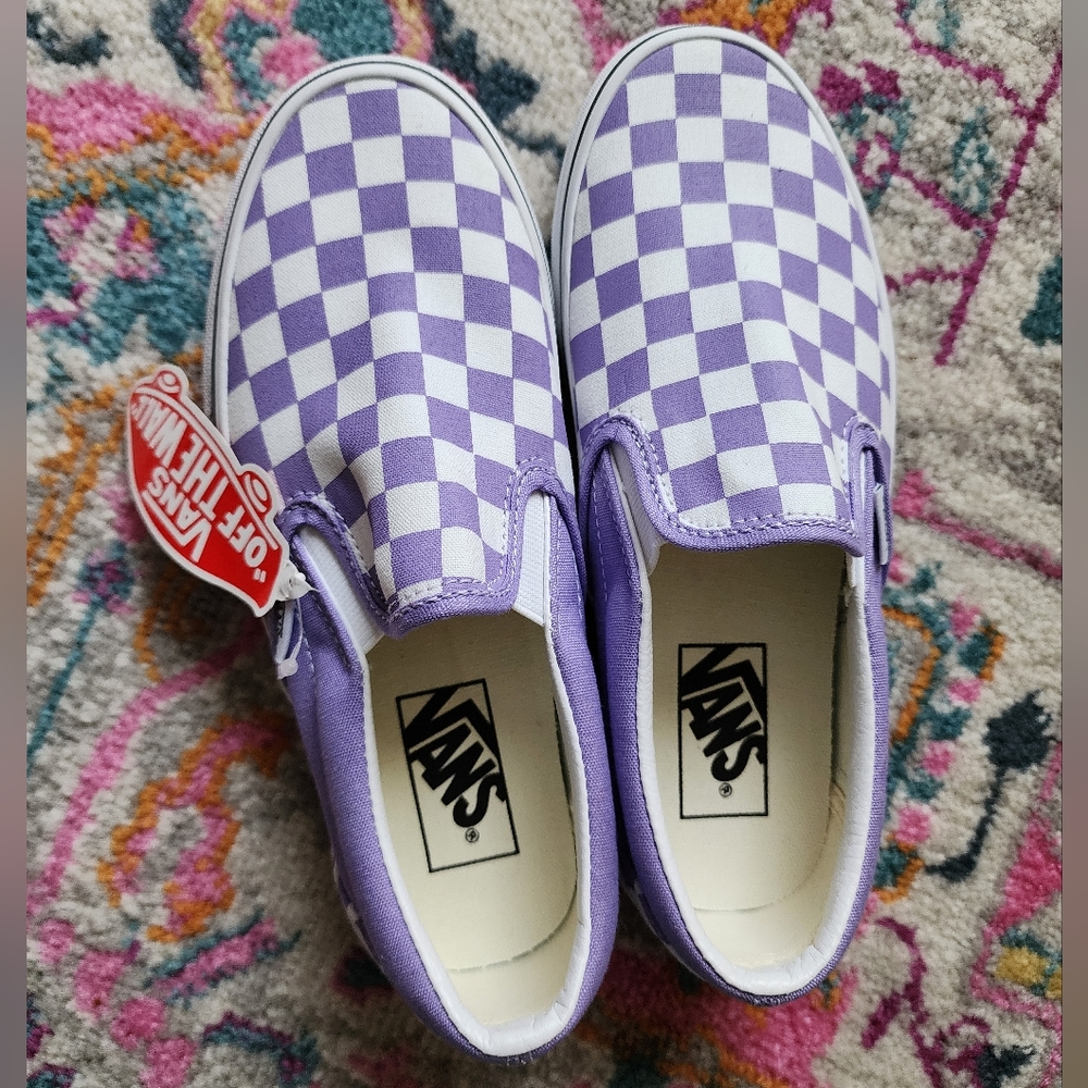 NWT Purple checkered vans 💜